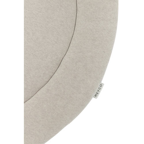 Meyco rond boxkleed Knit Basic sand melange Beige | Boxkleed van