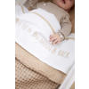 Meyco baby ledikantlaken 'Love you to the moon & back' sand