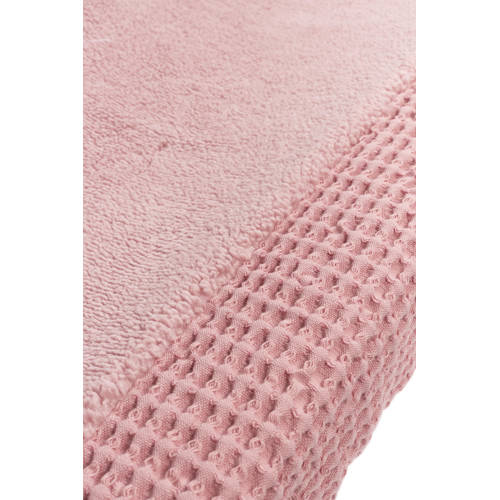 Meyco aankleedkussenhoes Wafel Teddy old pink Roze Effen