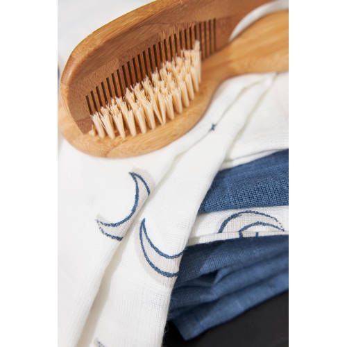 Meyco hydrofiel washandje Moon set van 3 indigo Hydrofiele washandjes Blauw