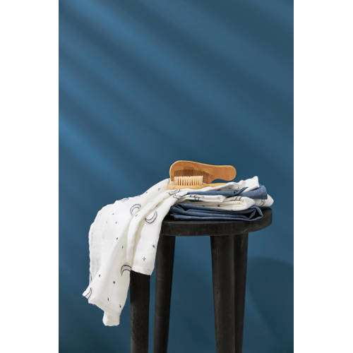 Meyco hydrofiel washandje Moon set van 3 indigo Hydrofiele washandjes Blauw