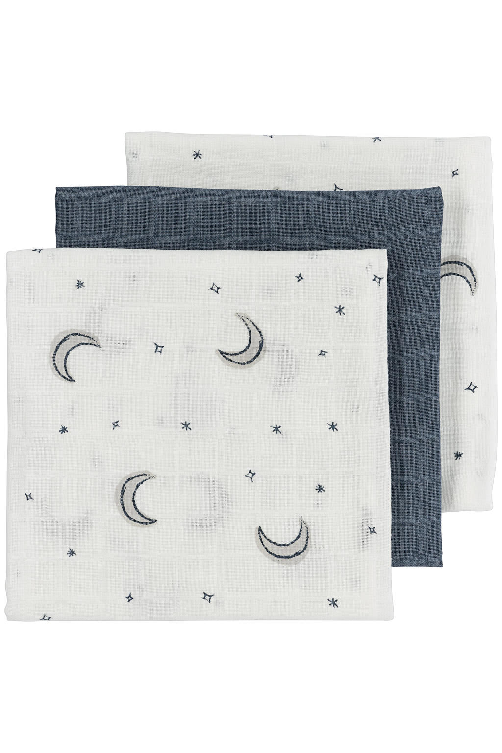 Meyco hydrofiele doek Moon 70x70cm - indigo (set van 3)