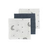 Meyco hydrolfiel monddoekje Moon 30x30 cm - indigo (set van 3)