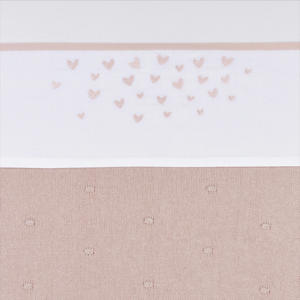 baby wieglaken Hearts soft pink