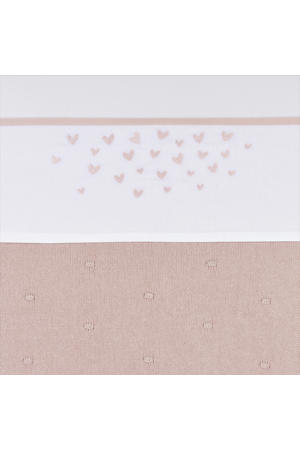 baby wieglaken Hearts soft pink