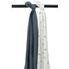 Meyco hydrofiele swaddle Moon 120x120 cm - indigo (set van 2)