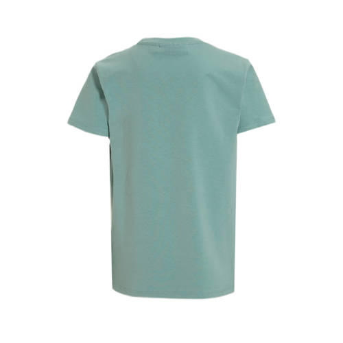 Orange Stars T-shirt Petter met tekstopdruk lichtblauw Jongens Katoen Ronde hals 110 116