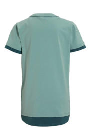 thumbnail: Lichtblauwe jongens Orange Stars T-shirt Pietro van katoen met printopdruk, korte mouwen en ronde hals