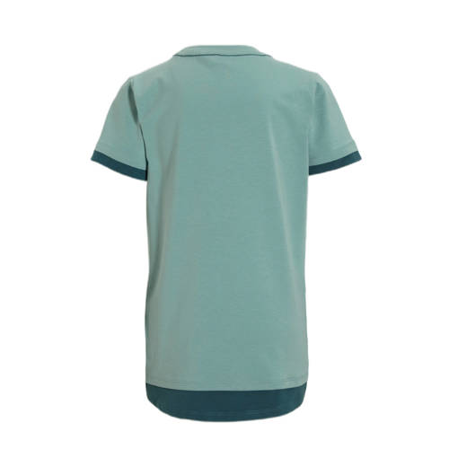 Anytime T-shirt Pietro met printopdruk mint Blauw Jongens Katoen Ronde hals 110 116