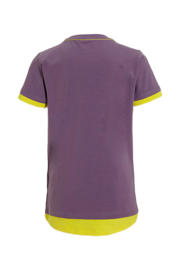 thumbnail: Donkerblauwe jongens anytime T-shirt van katoen met tekst print, korte mouwen en ronde hals