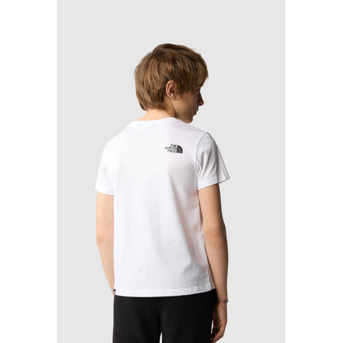 The North Face T-shirt Simple Dome wit Jongens Meisjes Katoen Ronde hals 134 140