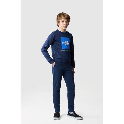 The North Face sweater Redbox donkerblauw blauw Trui Jongens Katoen Ronde hals 134 140