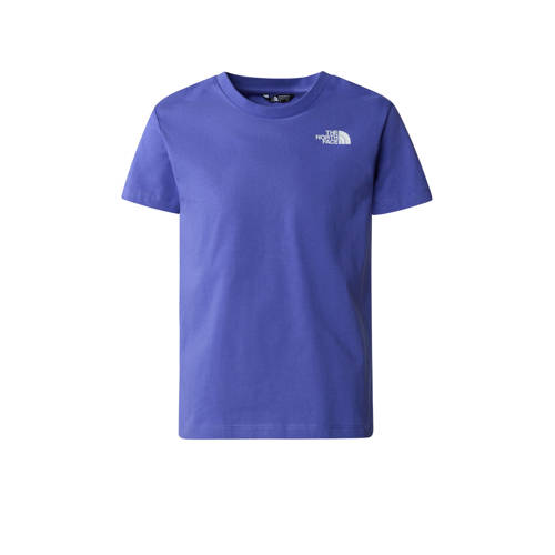 The North Face T-shirt Redbox blauw/zwart Jongens/Meisjes Katoen Ronde hals
