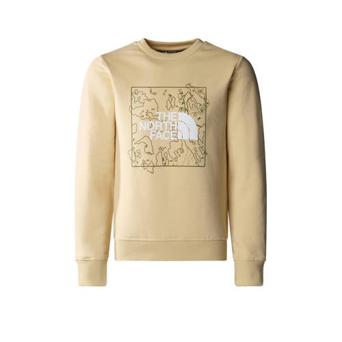 The North Face sweater beige Trui Jongens Katoen Ronde hals Printopdruk