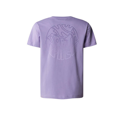 The North Face T-shirt paars Meisjes Katoen Ronde hals Backprint 170 176