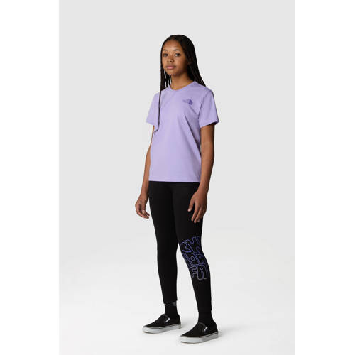 The North Face T-shirt paars Meisjes Katoen Ronde hals Backprint 170 176