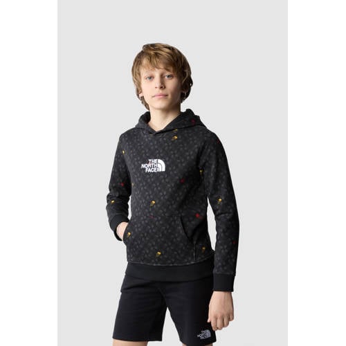 The North Face hoodie Peak LIght zwartgrijs Trui Jongens Katoen Capuchon 134 140
