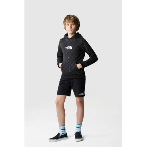 The North Face hoodie Peak LIght zwartgrijs Trui Jongens Katoen Capuchon 134 140