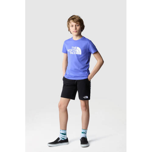 The North Face T-shirt Easy blauw wit Jongens Meisjes Katoen Ronde hals 134 140