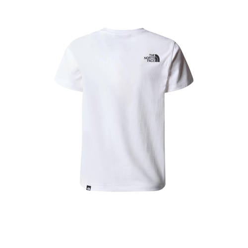 The North Face T-shirt Easy wit grijs Katoen Ronde hals 158 164
