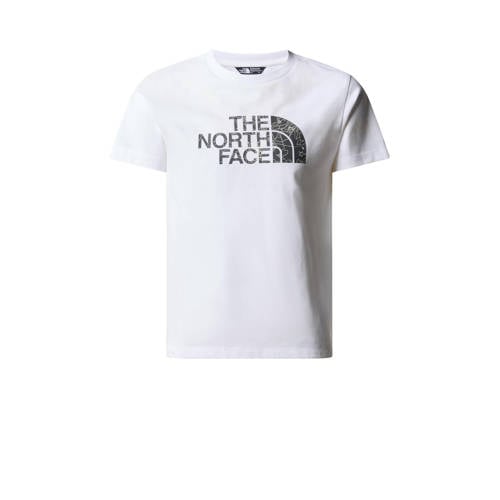 The North Face T-shirt Easy wit/grijs Jongens/Meisjes Katoen Ronde hals