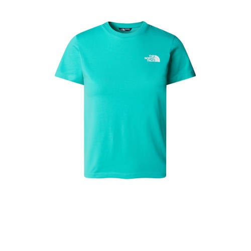 The North Face T-shirt Simple Dome aqua Blauw Jongens/Meisjes Katoen Ronde hals
