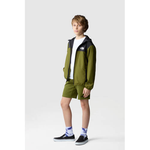 The North Face sweatshort olijfgroen Korte broek Jongens Meisjes Katoen 146 152