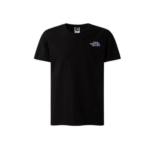 The North Face T-shirt zwart Meisjes Katoen Ronde hals Backprint