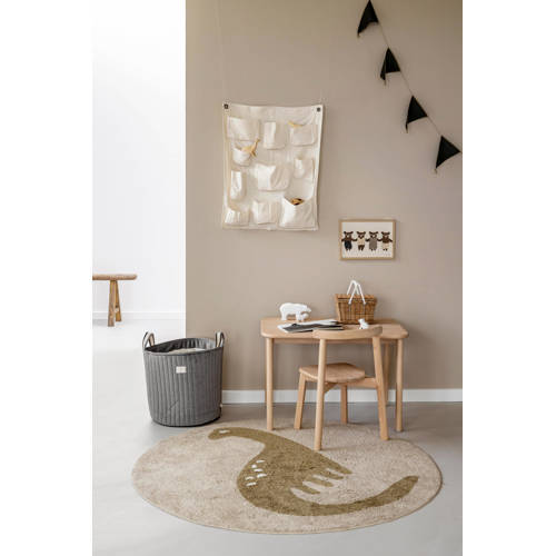 Tapis Petit kindervloerkleed Dex (Ø130 cm) Groen Dierenprint