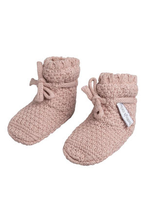 gebreide slofjes Willow oud roze