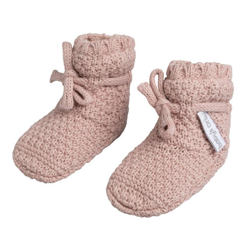 Baby's Only gebreide slofjes Willow oud roze Jongens/Meisjes Katoen Effen