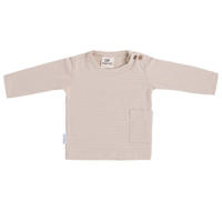 thumbnail: Roze, oudroze en off white jongens Baby's Only longsleeve Stripe van katoen met lange mouwen, ronde hals en drukknoopsluiting