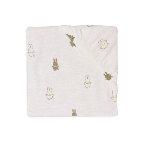 Jollein jersey aankleedkussenhoes 50x70 cm Happy Miffy Olive Green Ecru