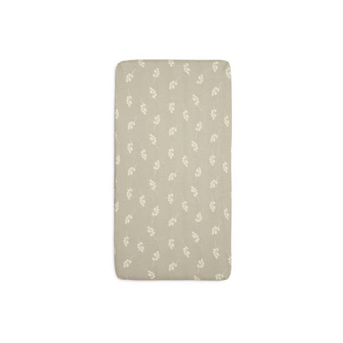 Jollein katoenen jersey wieg hoeslaken 40 50x80 90cm Twig Olive Green Groen