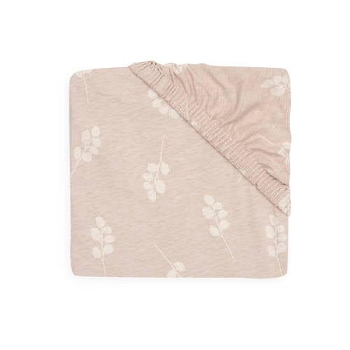 Jollein katoenen jersey ledikant hoeslaken 70x140cm Twig Wild Rose Roze
