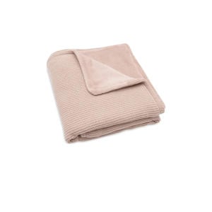 baby wiegdeken 75x100cm Basic Knit - Wild Rose/Fleece