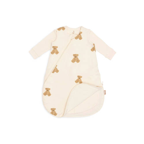 Jollein 4-seizoenen baby slaapzak 60cm Teddy Bear Babyslaapzak Ecru All over print