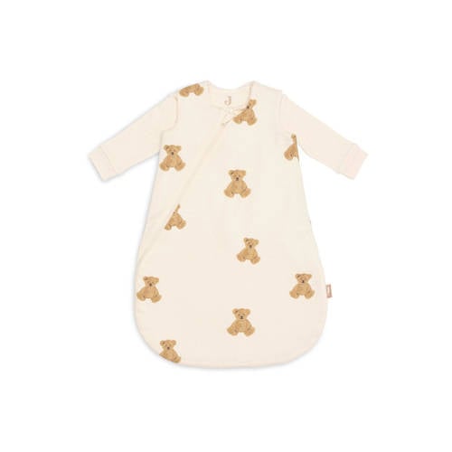Jollein 4-seizoenen baby slaapzak 60cm Teddy Bear Babyslaapzak Ecru All over print afbeelding