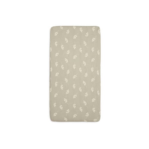 Jollein katoenen jersey ledikant hoeslaken 70x140cm Twig Olive Green Groen