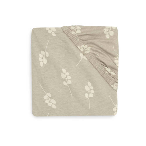 Jollein katoenen jersey ledikant hoeslaken 70x140cm Twig Olive Green Groen