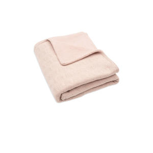 baby ledikantdeken 100x150cm Grain Knit - Wild Rose/Velour