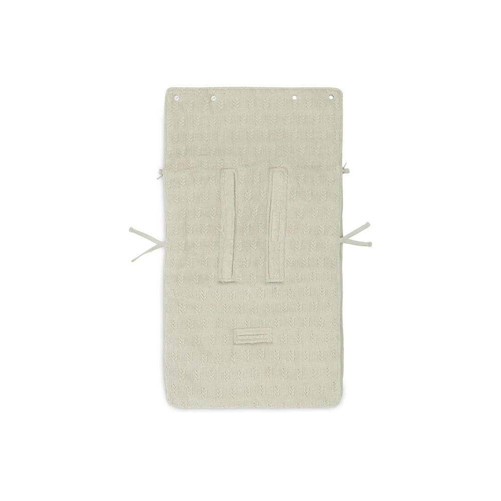 Jollein 025-811-65352, voetenzak voor autostoel en kinderwagen - Bliss Knit - Nougat, crème, beige