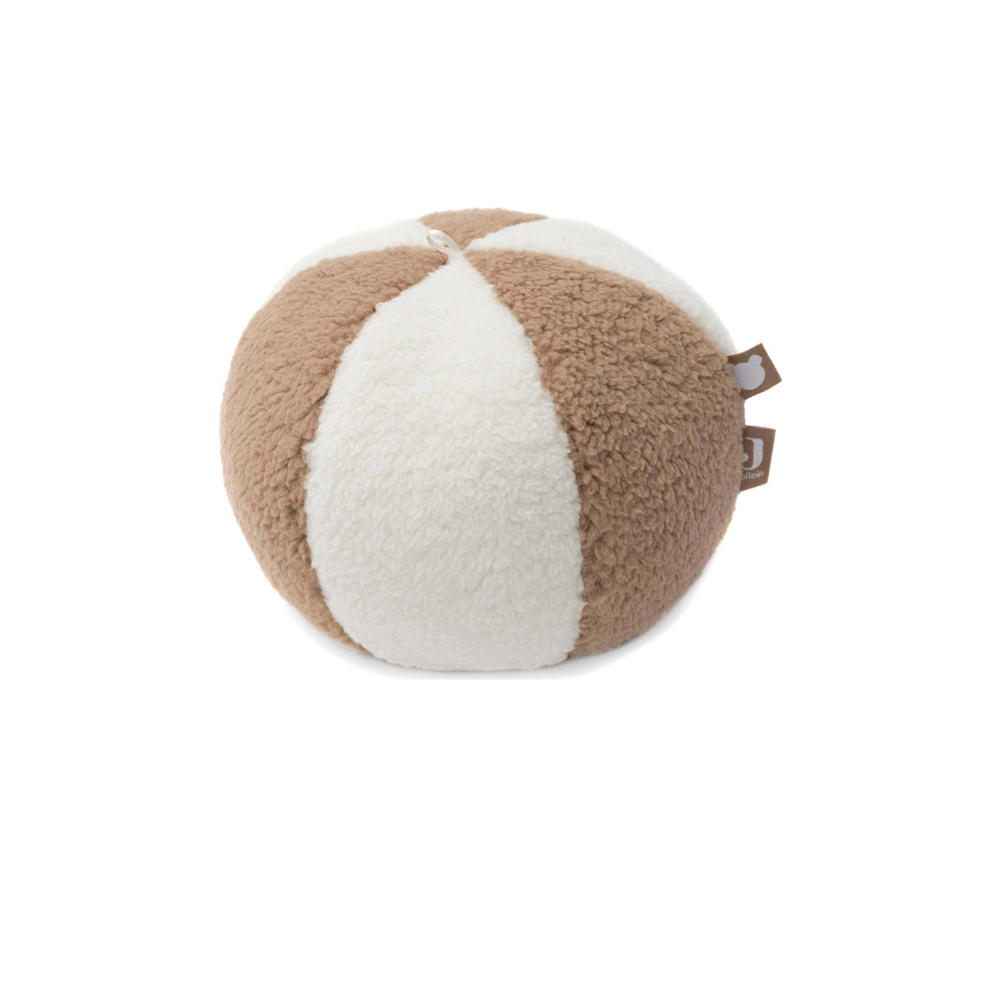 Jollein stoffen speelbal - Ivory/Biscuit knuffel 12 cm
