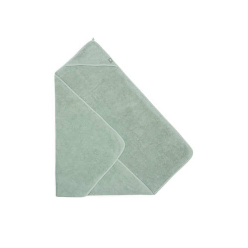 Jollein badstof badcape 100x100cm Ash Green Handdoek badcape Groen Effen