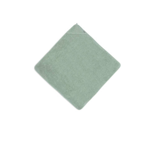 Jollein badstof badcape 100x100cm Ash Green Handdoek badcape Groen Effen