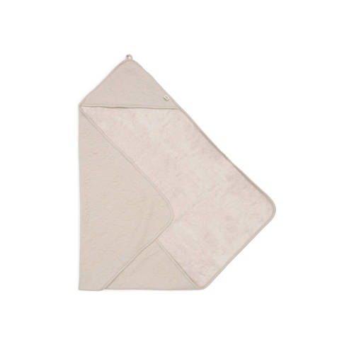 Jollein badcape 75x75cm Soft Waves Nougat Handdoek badcape Beige Effen