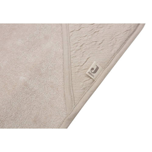 Jollein badcape 75x75cm Soft Waves Nougat Handdoek badcape Beige Effen