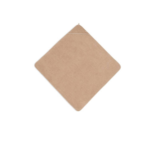 Jollein badstof badcape 100x100cm Biscuit Handdoek badcape Bruin Effen