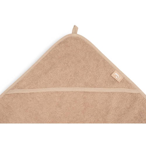 Jollein badstof badcape 100x100cm Biscuit Handdoek badcape Bruin Effen