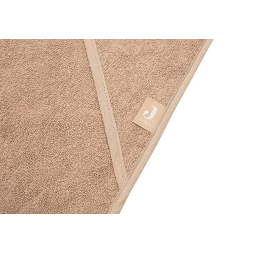 Jollein badstof badcape 100x100cm Biscuit Handdoek badcape Bruin Effen